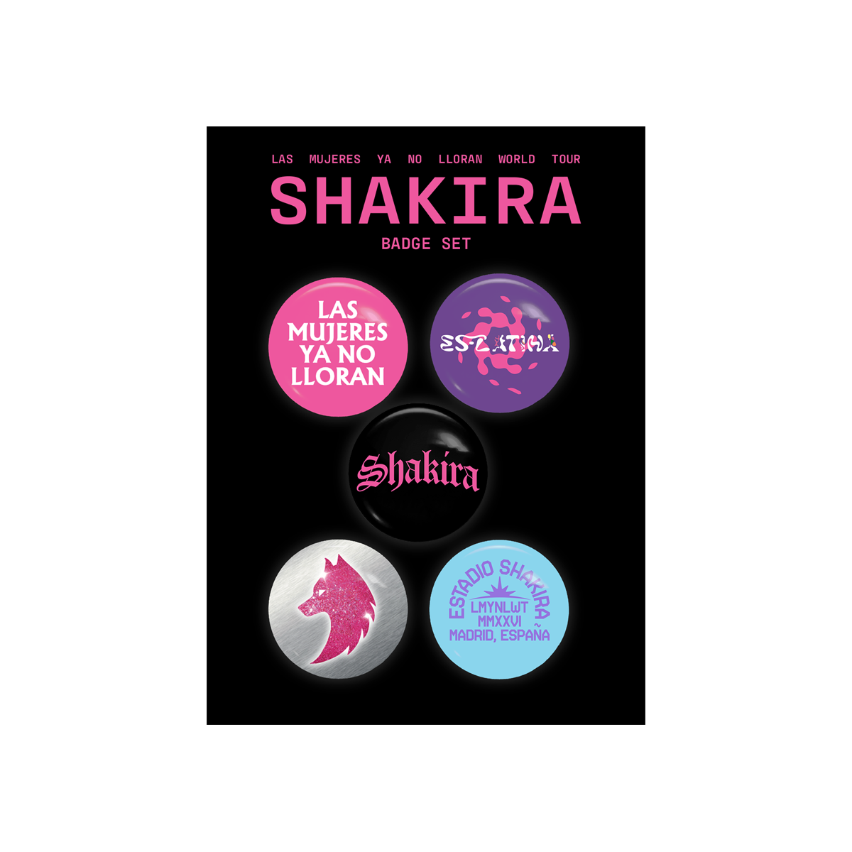 BUTTON BADGE SET OF 5
