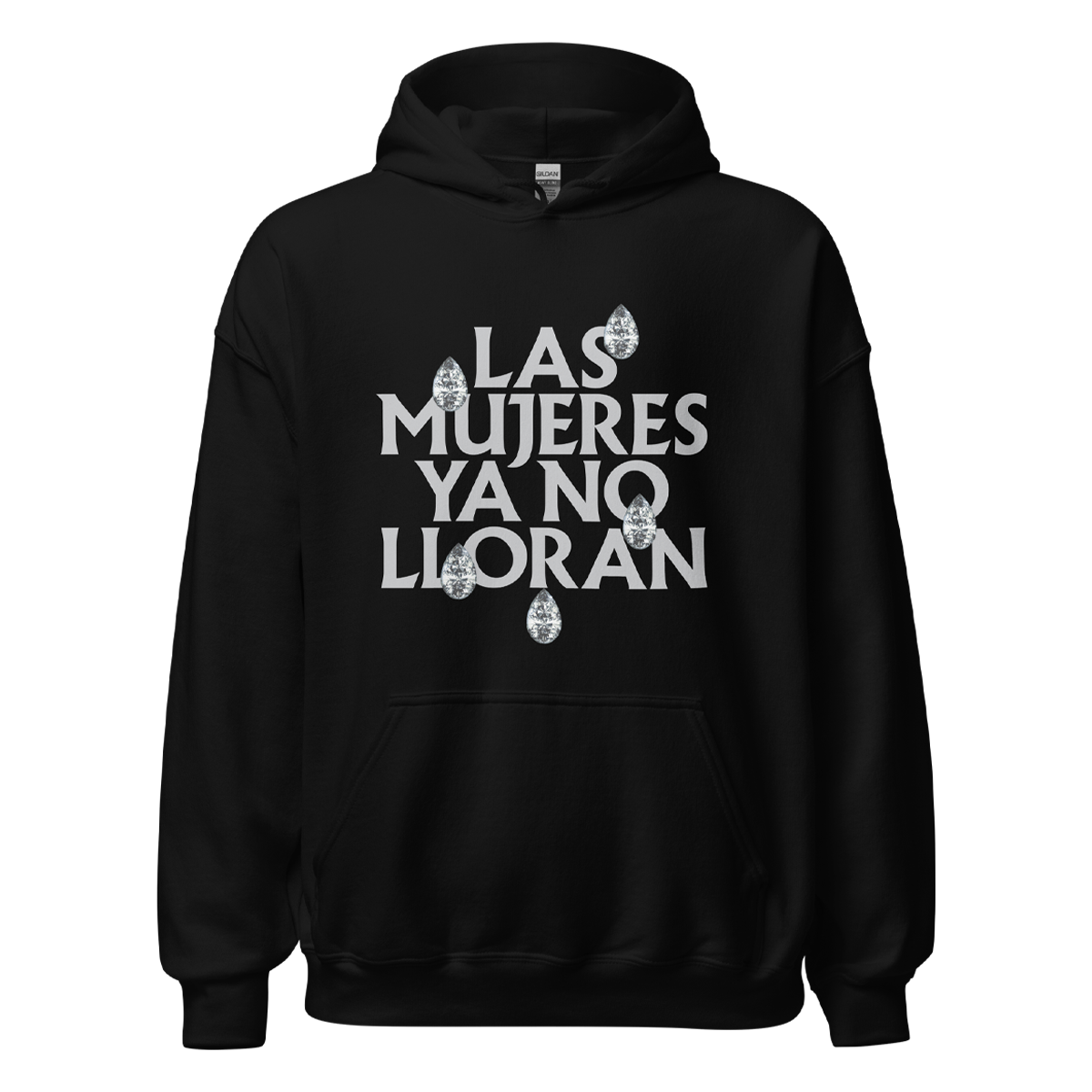 Las Mujeres Ya No Lloran Teardrops Hoodie - Black