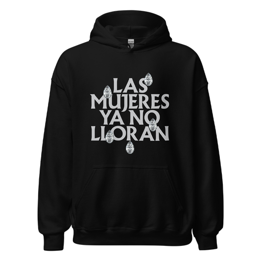 Las Mujeres Ya No Lloran Teardrops Hoodie - Black