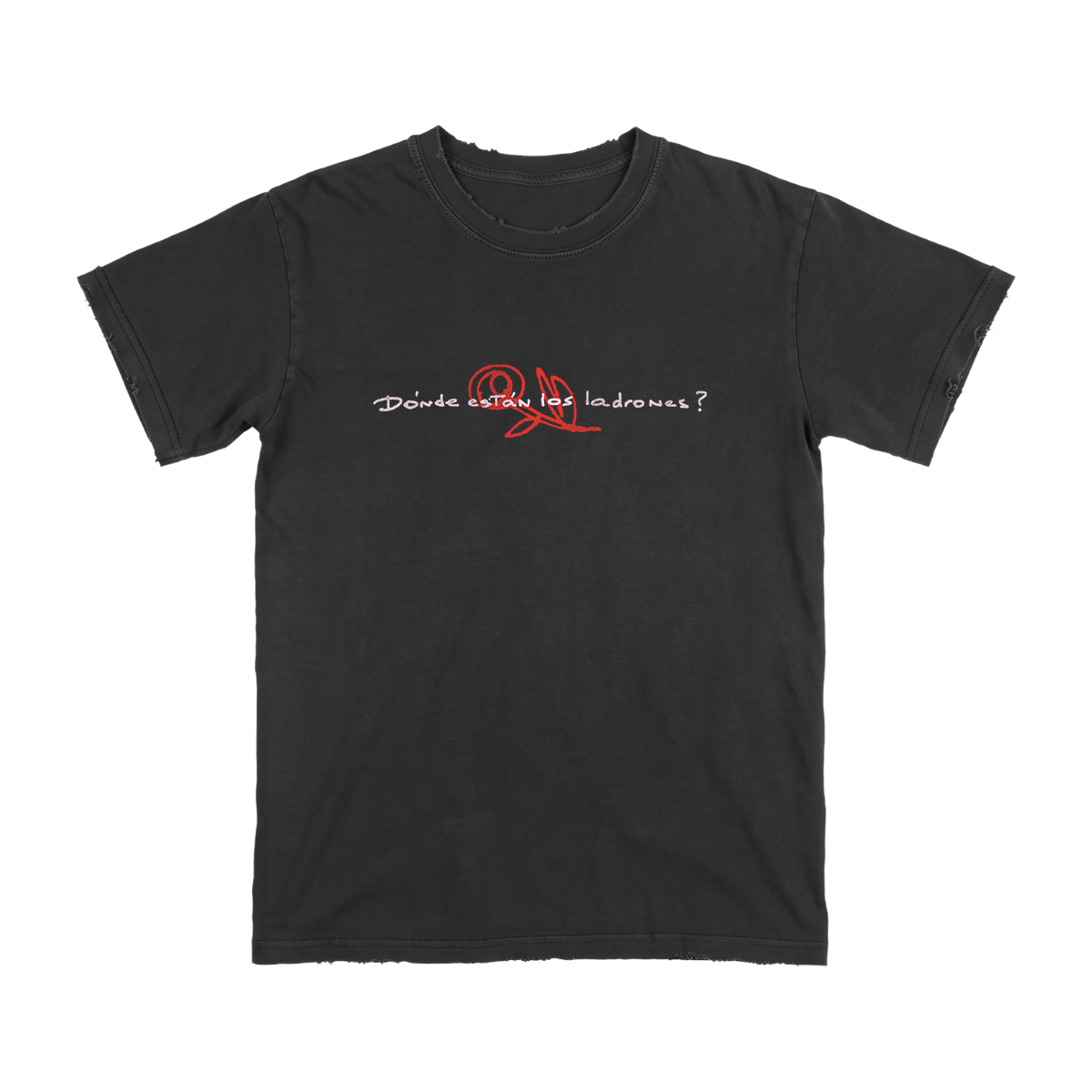 THROWBACK DELL ROSE BLK DISTRESSED T 26