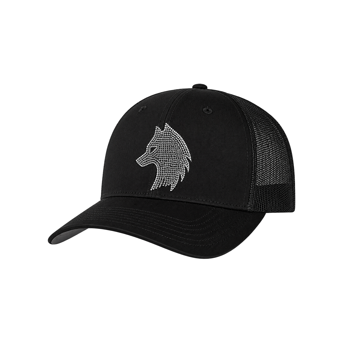 SHE WOLF BLACK TRUCKER HAT