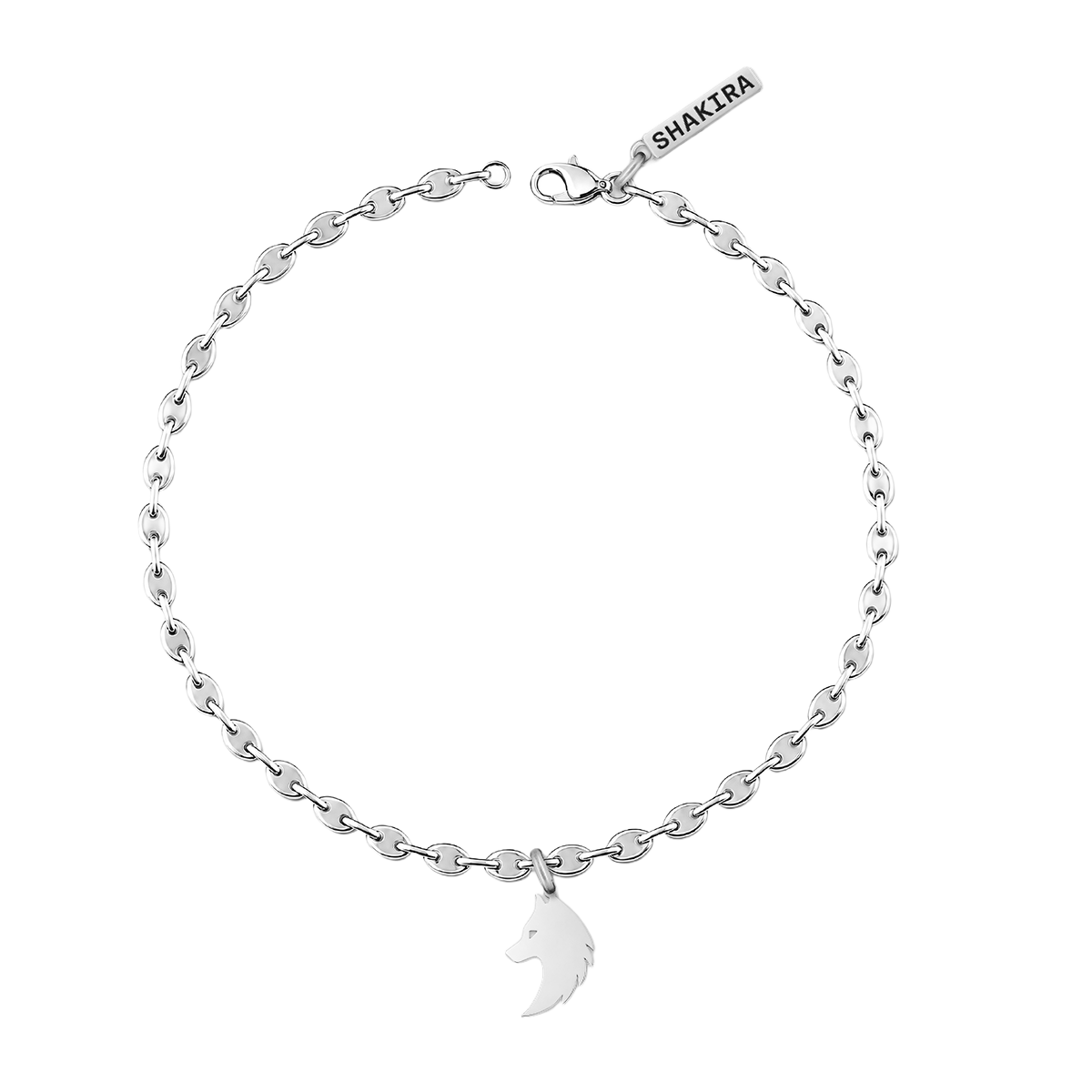 2D WOLF CHARM BRACELET
