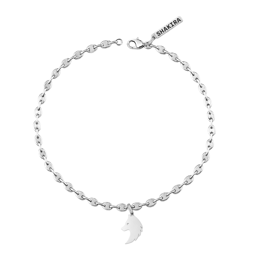 2D WOLF CHARM BRACELET