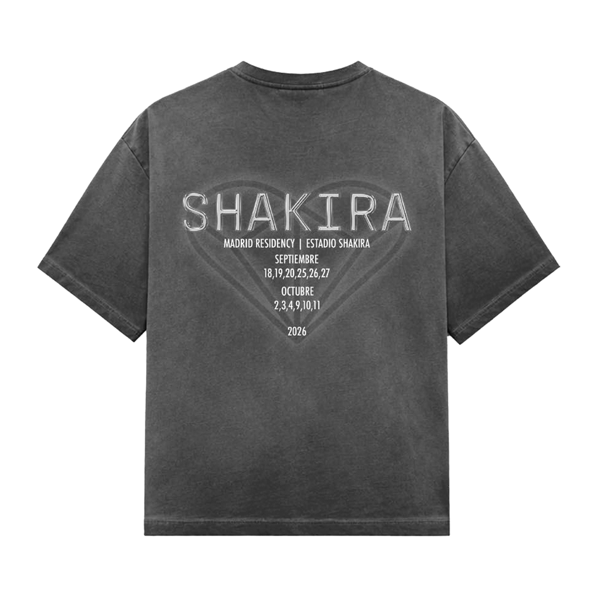 SHAKIRA / ITIN WASHED CHARCOAL T-SHIRT