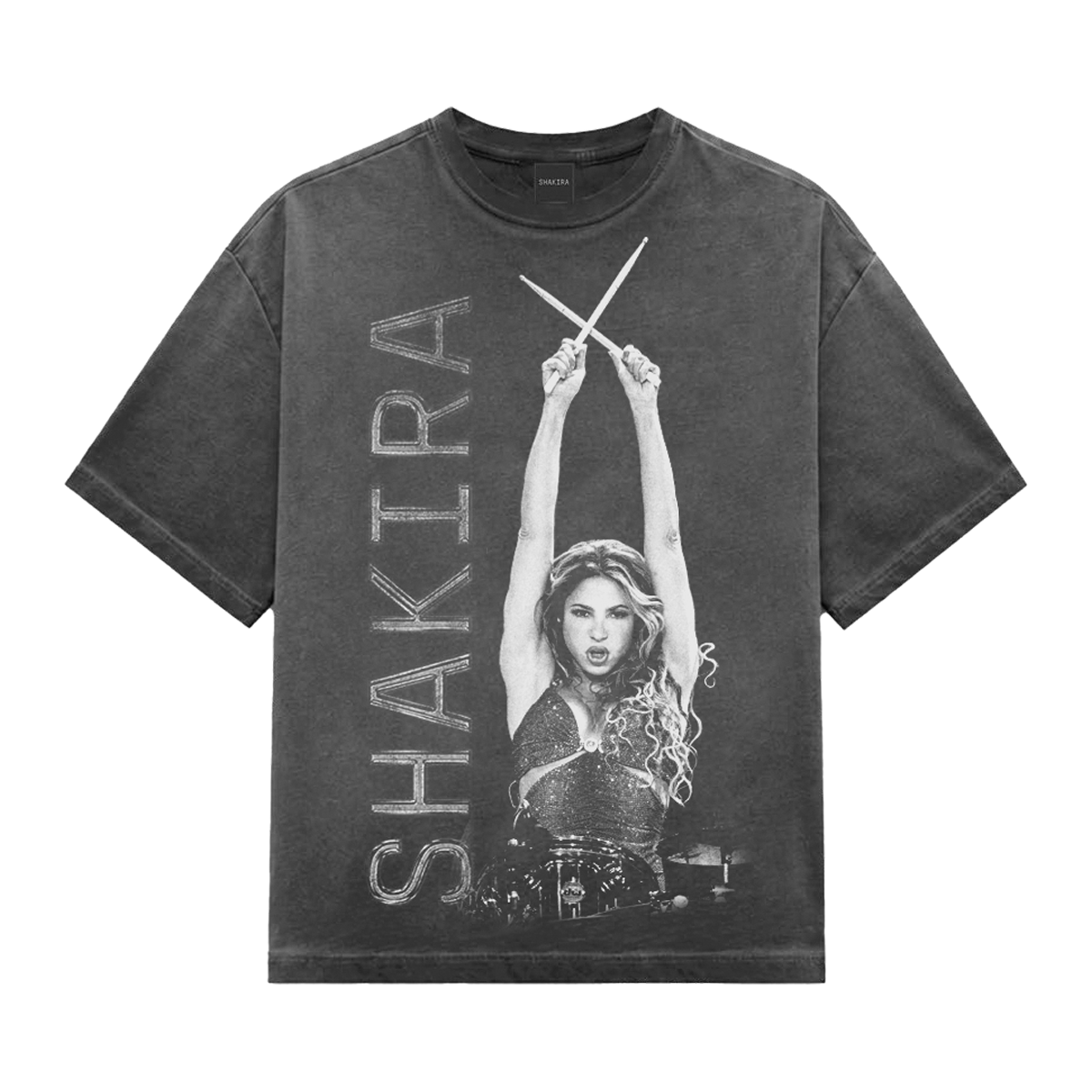 SHAKIRA / ITIN WASHED CHARCOAL T-SHIRT